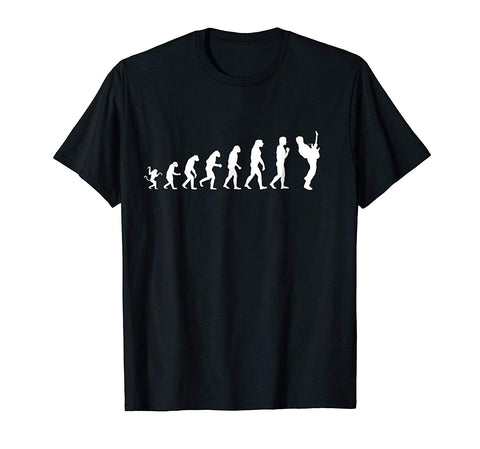 Great Cool Electric Guitar Evolution  T-Shirt Black