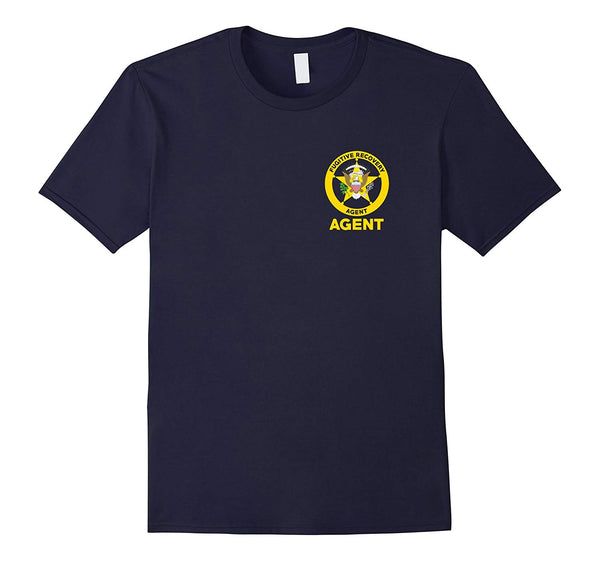 Funny Bounty Hunter For Fugitive Recovery Agents Leo  T-Shirt Navy