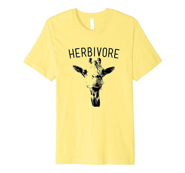 Wonderful Herbivore Giraffe Vegetarian Inspired Apparel  T-Shirt Lemon