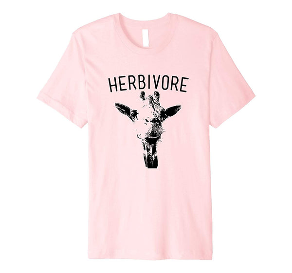 Wonderful Herbivore Giraffe Vegetarian Inspired Apparel  T-Shirt Pink