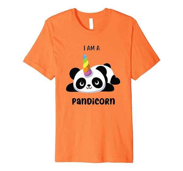 Cutest I Am A Pandicorn For Panda Lovers  T-Shirt Orange