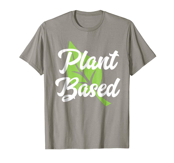 Cutest Plant Based Cute Vegan Vegetarian Leaf Gift  T-Shirt Slate