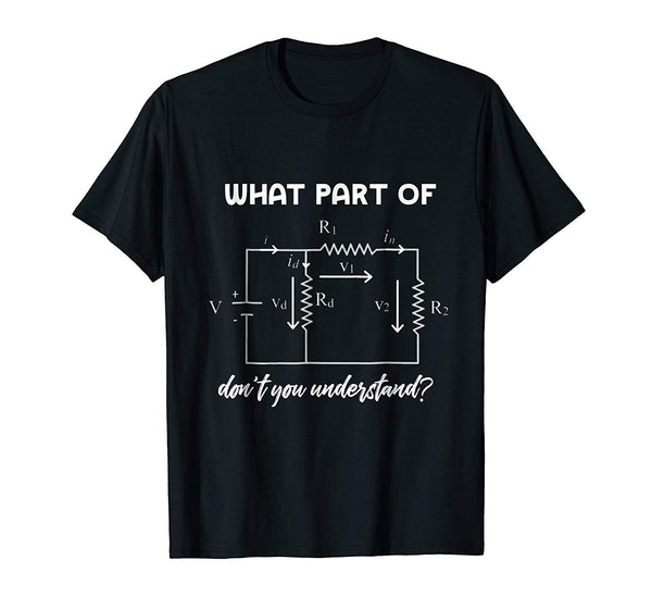 Funny Engineering Electric Circuit Math Science Geek  T-Shirt Black