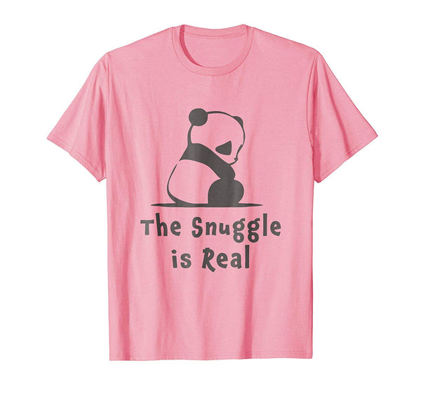 Wonderful Girls Cutest Panda Ever The Snuggle Is Real Gift  T-Shirt Pink