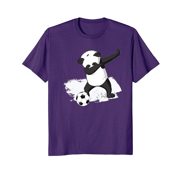 Great Dabbing Panda Soccer  T-Shirt Purple