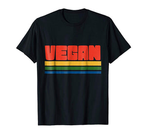 Hot Vegan Retro Style Veganism Proud Vegan Gift  T-Shirt Black