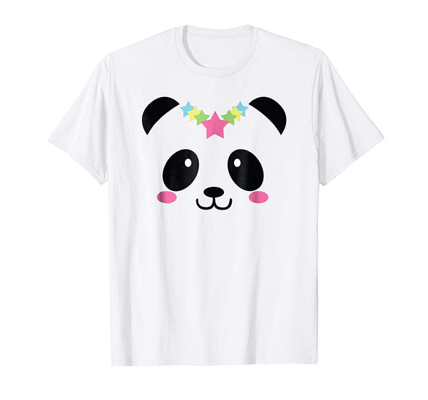 Funny Cute Panda Face Gift For Girls  T-Shirt White