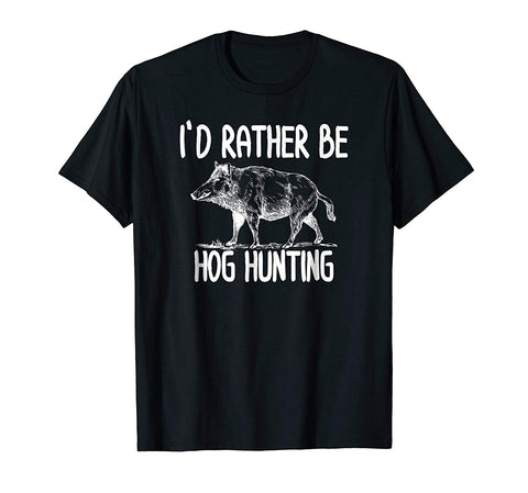 Adorable Hog Hunter Boar Hunting T Outdoor Funny T  T-Shirt Black