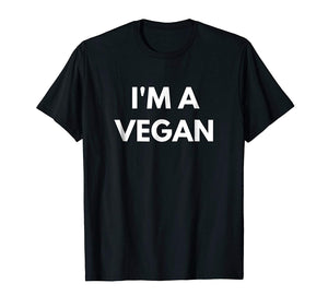 Hot I'm A Vegan  T-Shirt Black