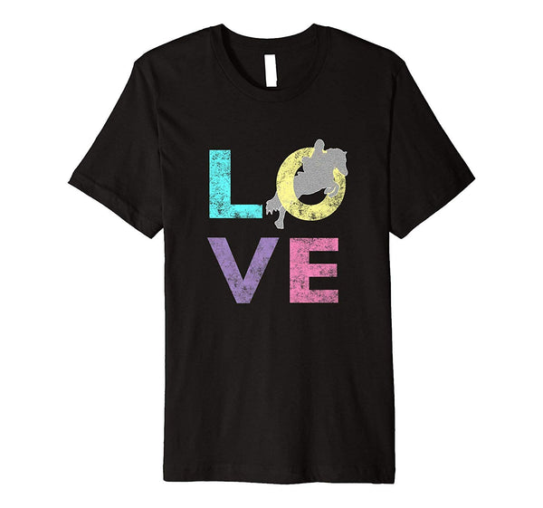 Cute Top Best Girls Fun Love Horse Lovers Gift  T-Shirt Black