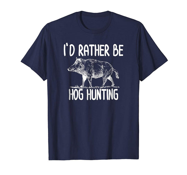 Adorable Hog Hunter Boar Hunting T Outdoor Funny T  T-Shirt Navy