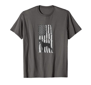 Adorable American Flag Coon Hound For Patriotic Coon Hunters  T-Shirt Asphalt