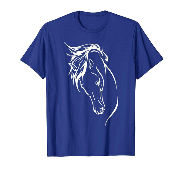 Beautiful This Girl Runs On Jesus And Horses Horse Riding Tee  T-Shirt Royal Blue