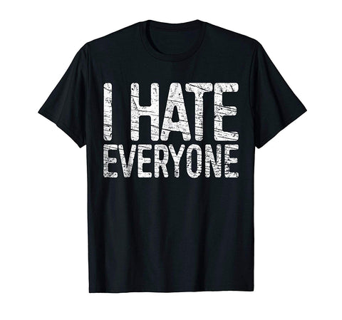 Cool I Hate Everyone Funny Introvert Gif  T-Shirt Black