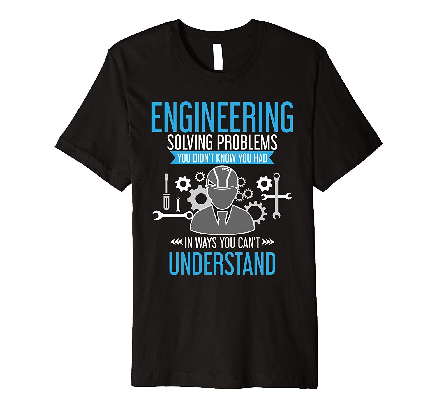 Wonderful Engineer Solving Problems Funny Engineering Gift  T-Shirt Black