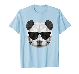 Wonderful Panda Panda Polygonal  T-Shirt Baby Blue