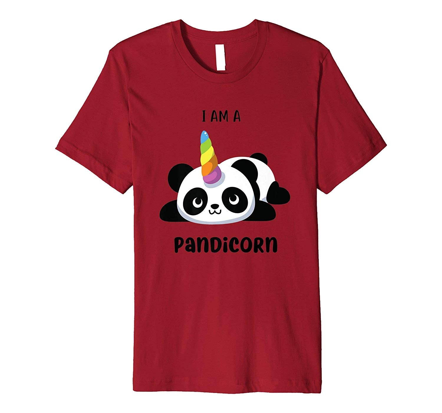 Cutest I Am A Pandicorn For Panda Lovers  T-Shirt Cranberry