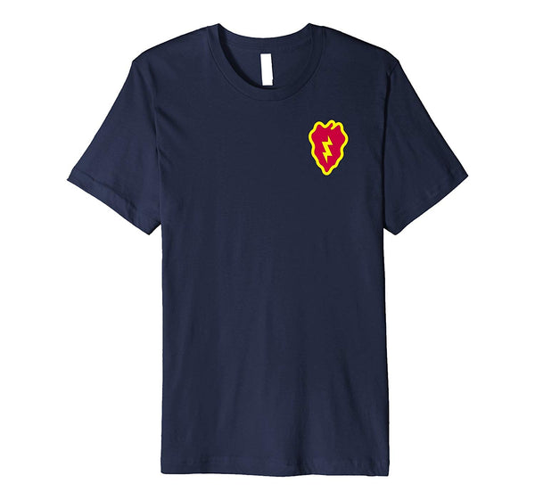 Adorable 25th Infantry Division &quot;electric Strawberry&quot; Army  T-Shirt Navy