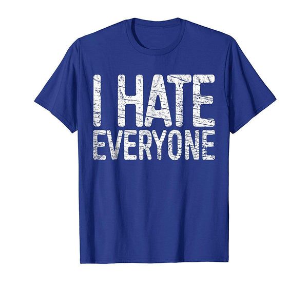 Cool I Hate Everyone Funny Introvert Gif  T-Shirt Royal Blue