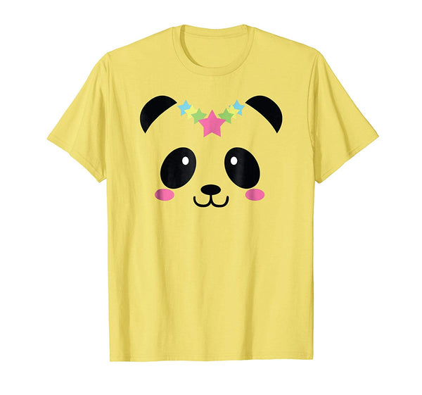 Funny Cute Panda Face Gift For Girls  T-Shirt Lemon