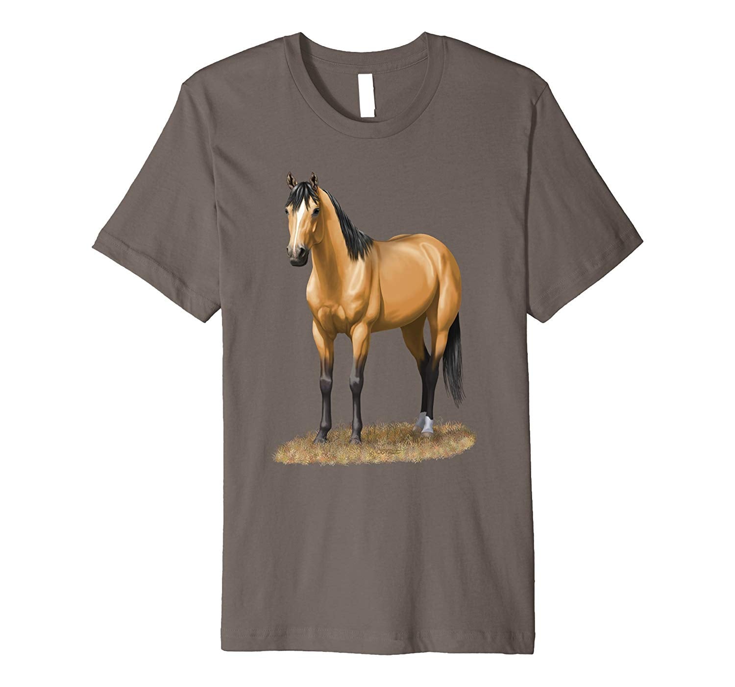 Adorable Beautiful Buckskin Dun Quarter Horse  T-Shirt Asphalt