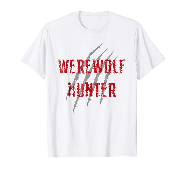 Cute Werewolf Hunter Halloween Costume For Man And Woman  T-Shirt White
