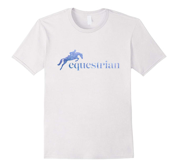 Wonderful Horse Riding English Equestrian Hunter Jumper  T-Shirt White