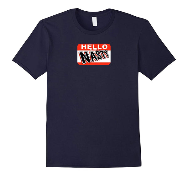 Hot Hello My Name Is Nasty Paintball  T-Shirt Navy