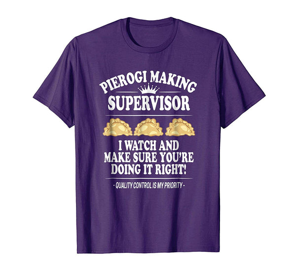 Cutest Pierogi Making Supervisor  T-Shirt Purple