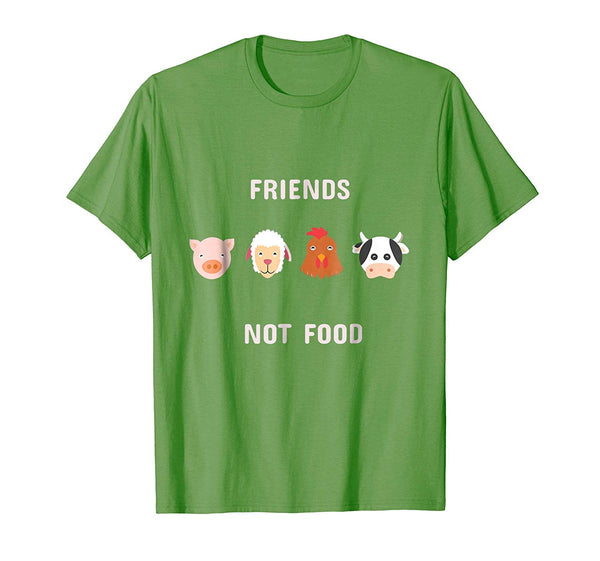 Funny Friends Not Food Vegan Vegetarian And Animal Rights  T-Shirt Grass