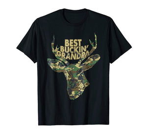 Hotest Funny Best Buckin' Grandpa Buck Deer Hunter Tee Gift  T-Shirt Black