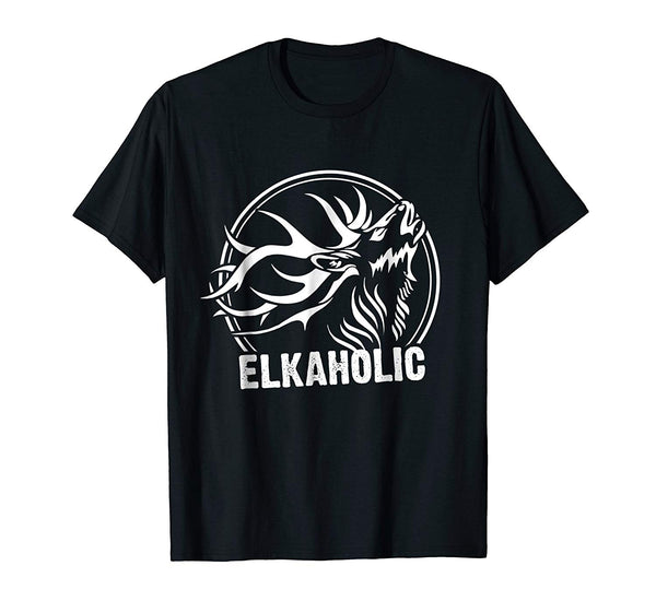 Cutest Elkaholic Funny For Elk Hunters  T-Shirt Black