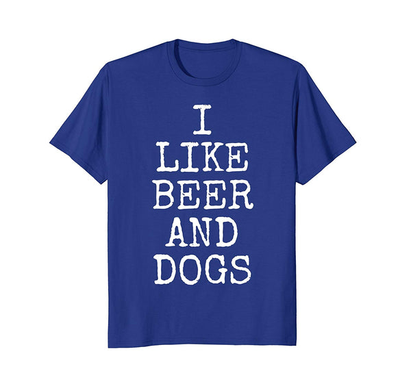 Wonderful I Like Beer And Dogs Cool Drinker Gift  T-Shirt Royal Blue