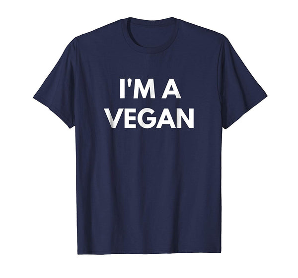 Hot I'm A Vegan  T-Shirt Navy