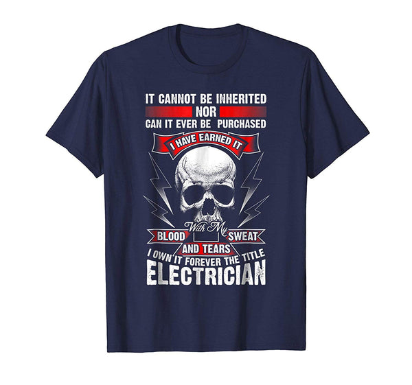 Wonderful Vintage Electrician Gift Funny Profession Pride Tee  T-Shirt Navy