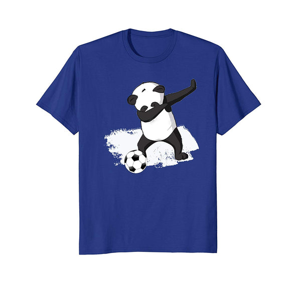 Great Dabbing Panda Soccer  T-Shirt Royal Blue