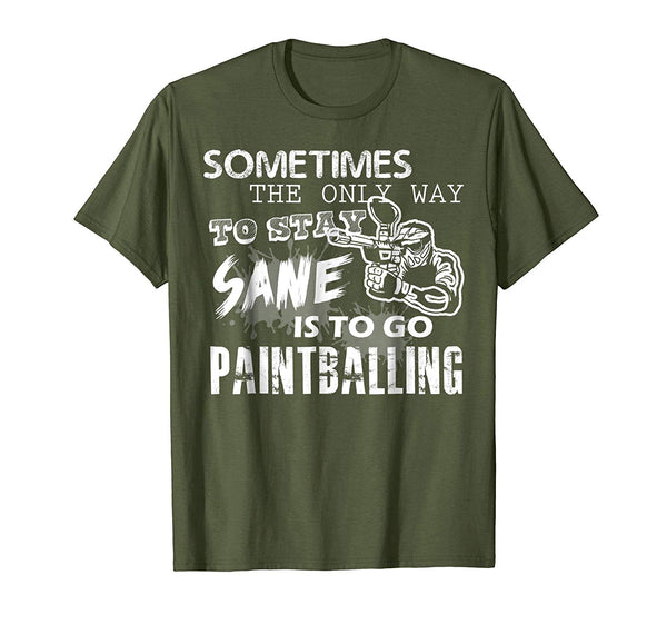 Great Paintball Go Paintballing  T-Shirt Olive