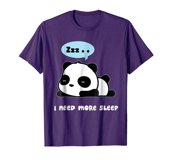 Hotest Funny Panda Bear Need More Sleep  T-Shirt Purple