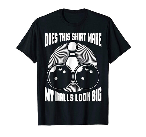 Cute Vintage Bowling For Men Funny Bowling Balls  T-Shirt Black