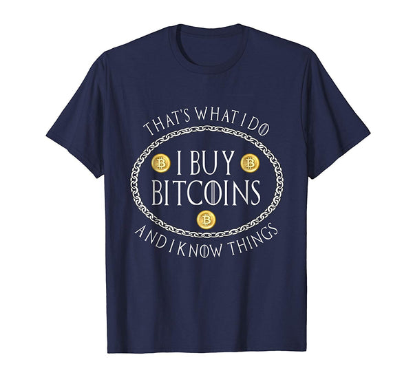 Funny Mens Bitcoin Parody Miner Trader Cryptocurrency Hodl  T-Shirt Navy