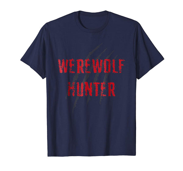 Cute Werewolf Hunter Halloween Costume For Man And Woman  T-Shirt Navy