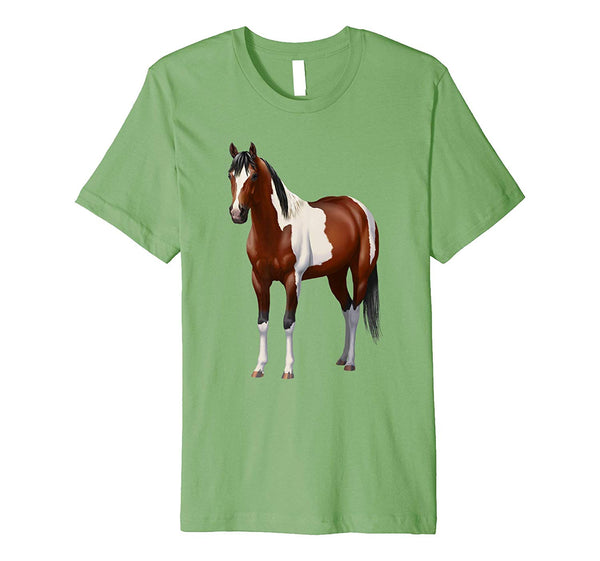 Beautiful Beautiful Bay Pinto Paint Horse  T-Shirt Grass