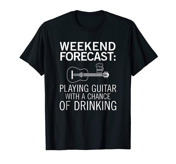 Hotest Acoustic Guitar Gift Funny For Beer Drinkers  T-Shirt Black