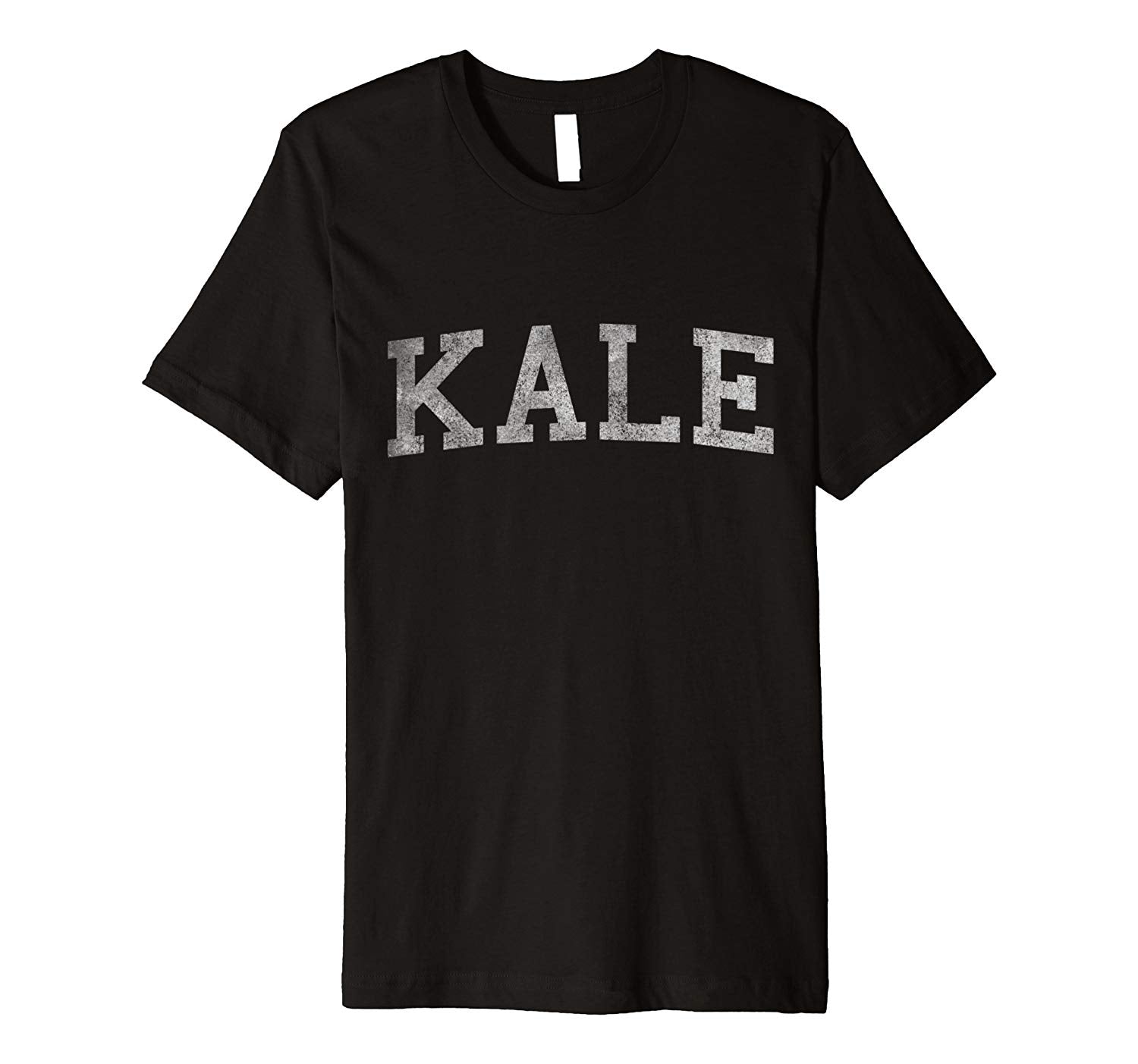 Beautiful Vintage Kale University Funny Vegan  T-Shirt Black