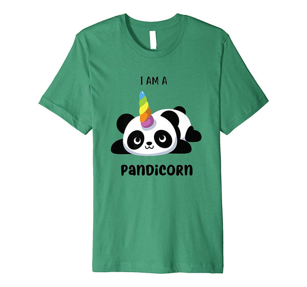 Cutest I Am A Pandicorn For Panda Lovers  T-Shirt Kelly Green