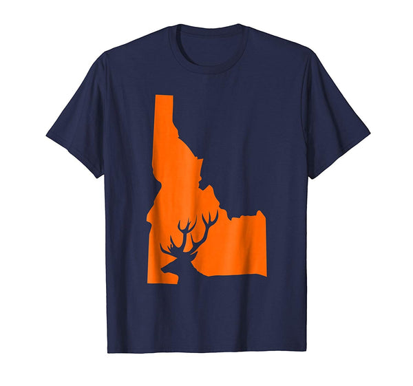 Cool Idaho Deer Hunt Hunting Hunter Apparel Clothing  T-Shirt Navy