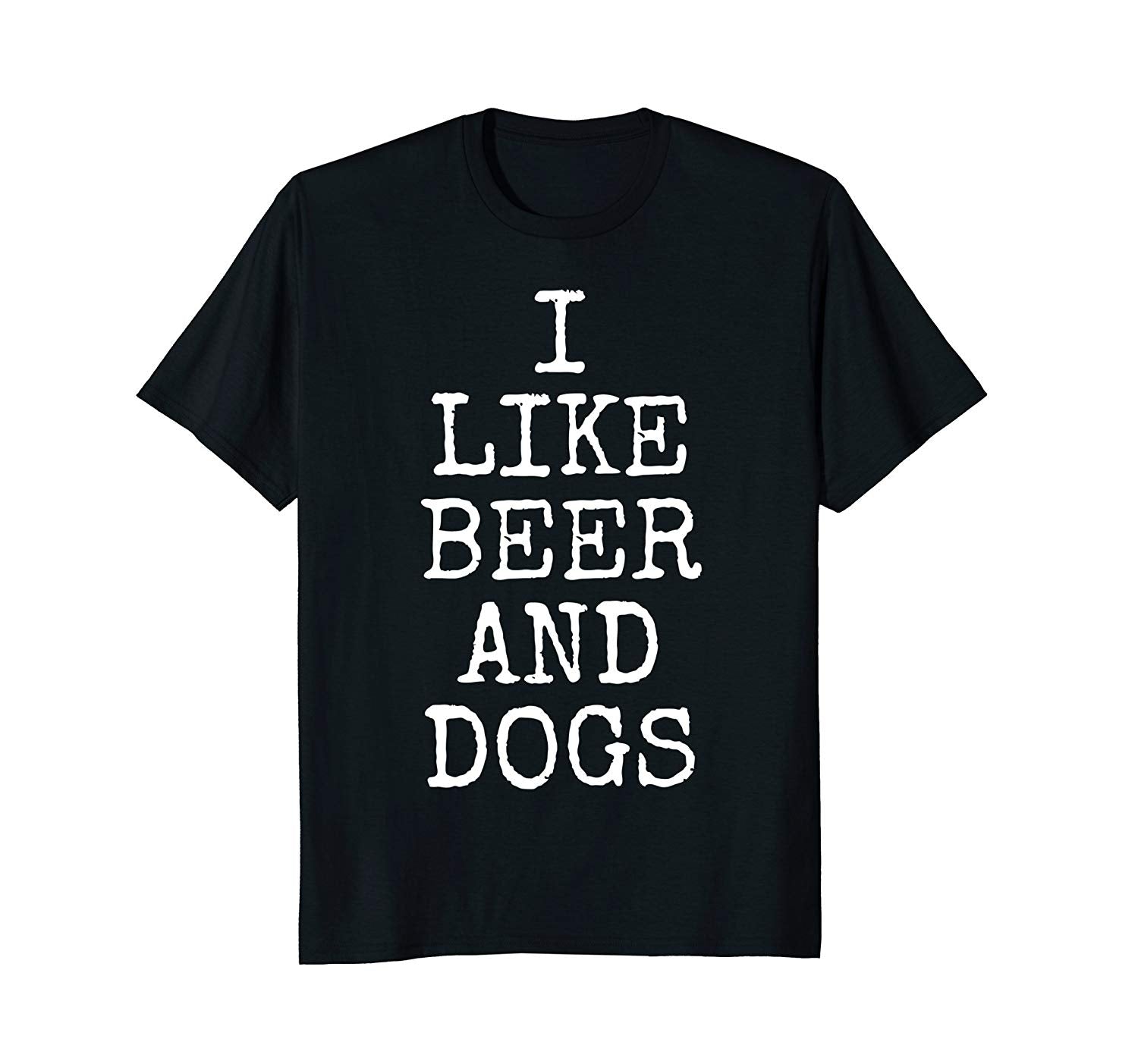 Wonderful I Like Beer And Dogs Cool Drinker Gift  T-Shirt Black