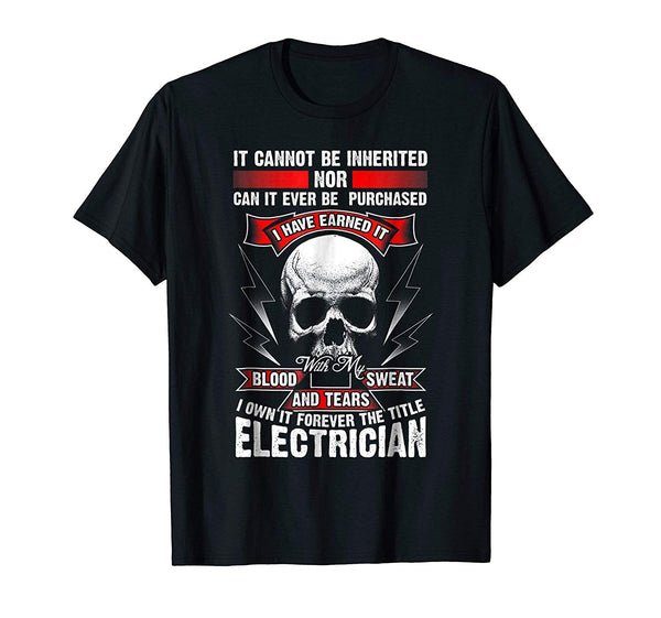 Wonderful Vintage Electrician Gift Funny Profession Pride Tee  T-Shirt Black