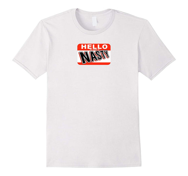 Hot Hello My Name Is Nasty Paintball  T-Shirt White