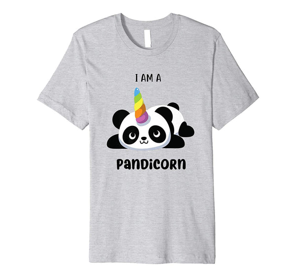 Cutest I Am A Pandicorn For Panda Lovers  T-Shirt Heather Grey